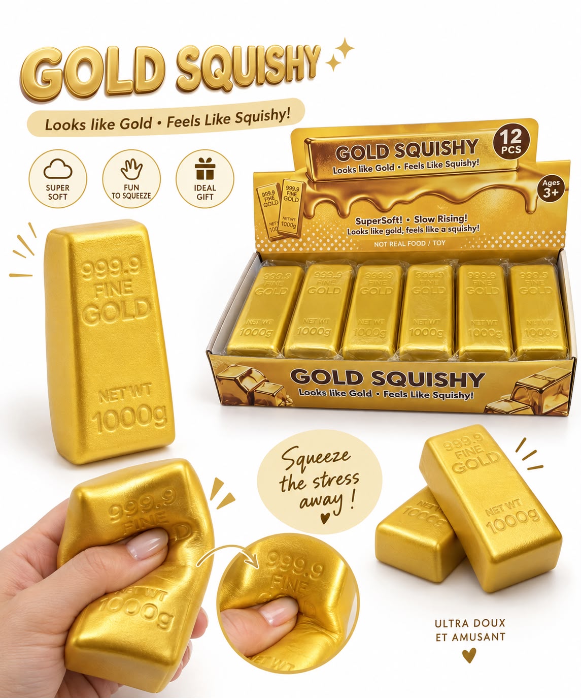Squishy Lingot d'Or