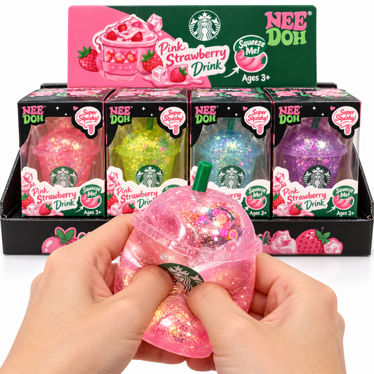 Squishy Cup à paillettes | Rose, Vert, Bleu ou Violet